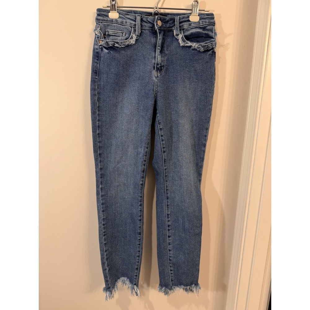 Judy Blue Maryville High Rise Fray Detail Slim Fit Jeans JB88473MD Size 3/26
